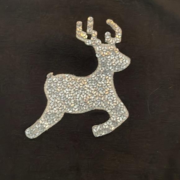 Gymboree Girls Long-Sleeve Shirt Size 10 with sparkly sequinned reindeer front - Picture 2 of 4